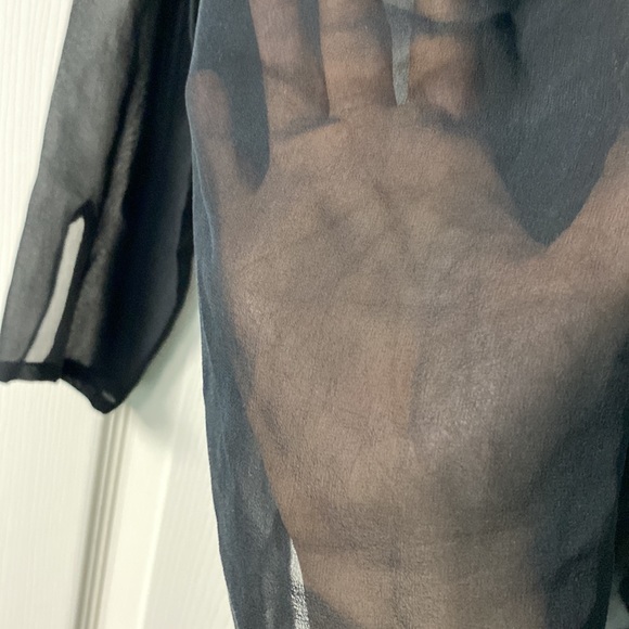 100%silk h&m sheer top size 6 - Picture 8 of 12